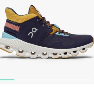 On Running Women's Sneakers - Navy, Yellow, and Teal
